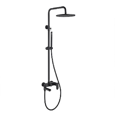 Cross border exclusive European electroplating black shower set all copper shower head bathroom shower shower